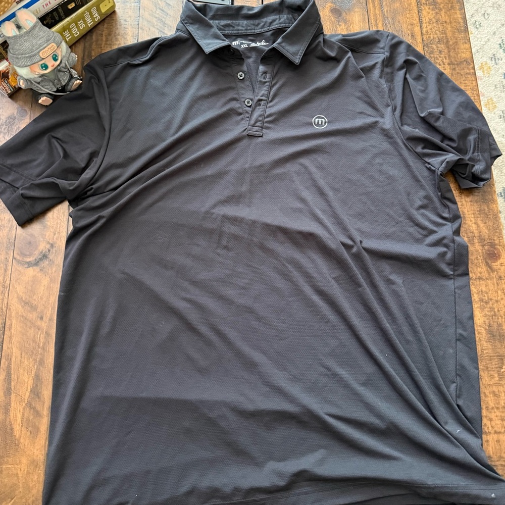 Travis Mathew Black Short-Sleeve Performance Polo